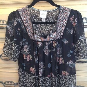 Sheer flowered top